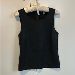 Textured Black Sleeveless Top